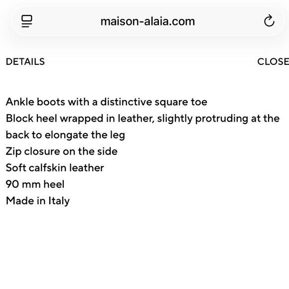 ALAIA (NWOT) Square Ankle Boots in Calfskin EU 40 in Black - Picture 12 of 16